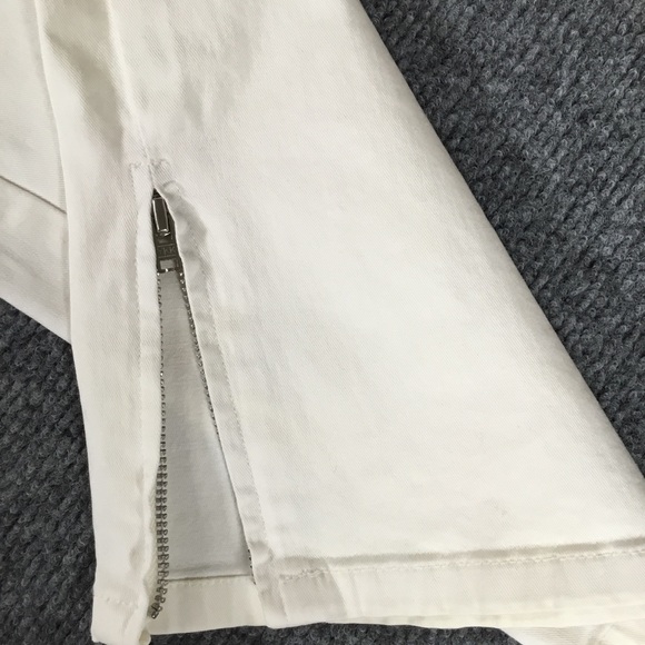 Lauren Jeans Co white cropped zipper leg opening women’s size 16 - Picture 6 of 9